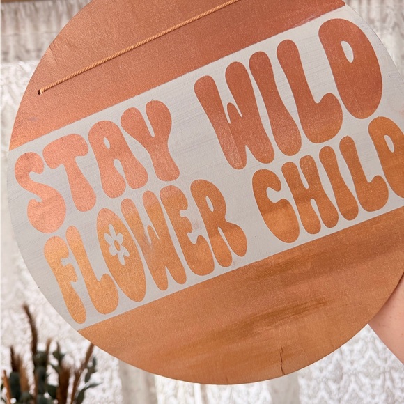 Stay Wild Flower Child Wall Decor - Sunset vibe! - Picture 2 of 2